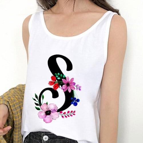 New Summer Women Vest Tank Tops Camisole Fashion 26 letters Print Couple T-Shirts Streetwear Harajuku Casual Sleeveless Female