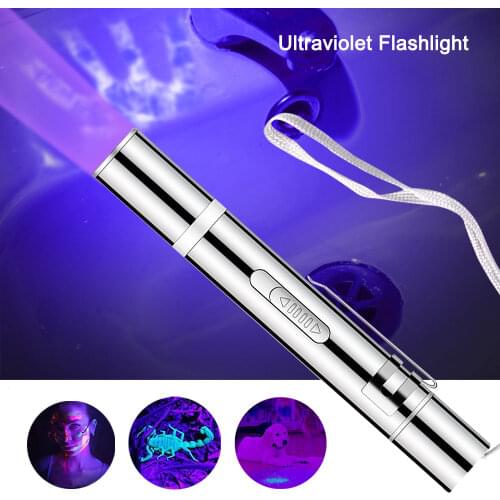 3-in-1 Multi-Function LED Flashlight USB Rechargeable Portable UV Ultraviolet Torch Laser Light Suit Pet Training Medical Light