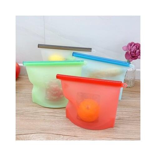 500ml/1000ml/1500ml/4000ml Preservation Reusable Silicone Food Storage Bag