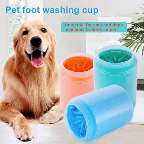 Soft Silicone Dog Foot Paw Cleaner Cup Portable Outdoor Paw Clean Brush Washer Cup Quick Wash Foot Cleaning Bucket Pet Supplies