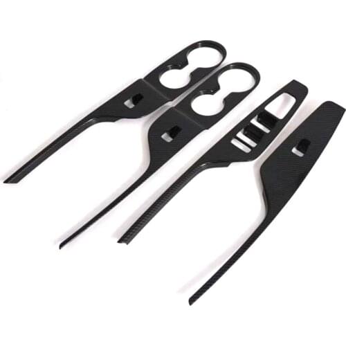 For Hyundai Palisade 2019 2020 Left Hand Drive Car Door Armrest Window Lift Switch Cover Trim Styling ABS Stickers