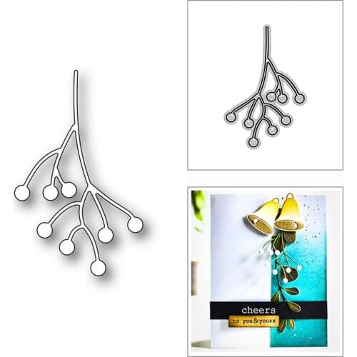 New Christmas Mistletoe Berry Metal Cutting Dies for DIY Scrapbooking Paper and Card Making Decorative Embossing Craft No Stamps