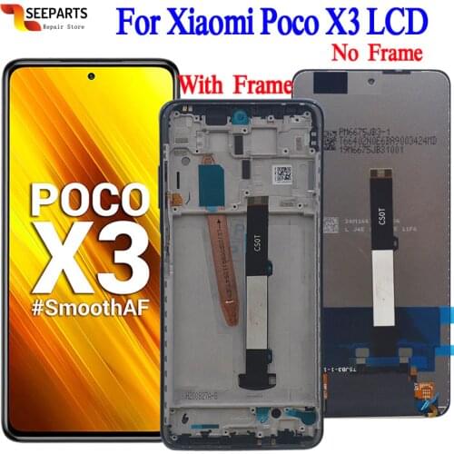 Original Display 6.67'' For Xiaomi Poco X3 LCD With Touch Screen Digitizer Assembly For Xiaomi Poco X3 Display M2007J20CG LCD