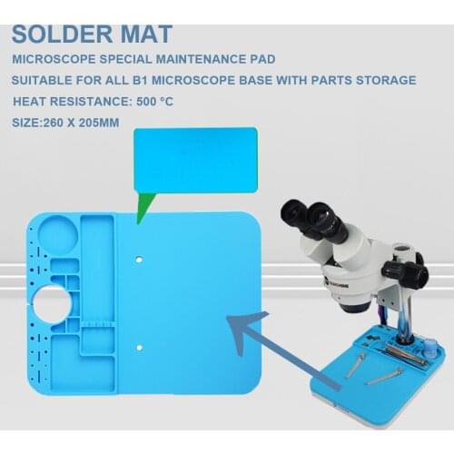 Microscope special maintenance pad suitable for all B1 Microscope base with parts storage for BGA PCB soldering repair mat