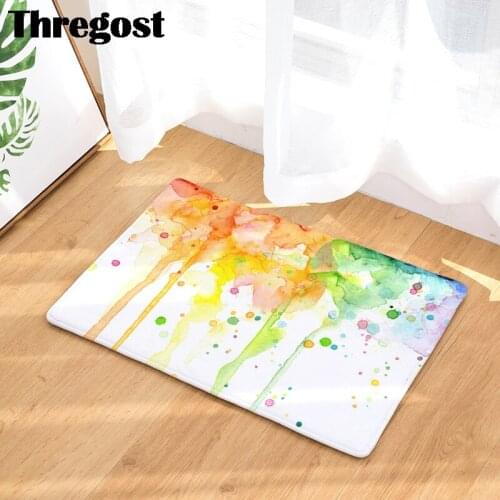 Colorful Printed Anti-Slip Carpets Microfiber Door Mats Washable Rugs Entrance Machine Washable Mat Absorbent Doormat Classic