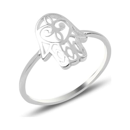 Silverlina Silver Fatma Master Hand Ring