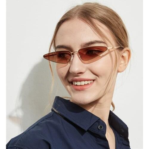 2021 Women Vintage New Cat eye Sunglasses Women Metal Fashion Glasses Women Mirror Fashion Men Sunglasses lentes d de sol mujer