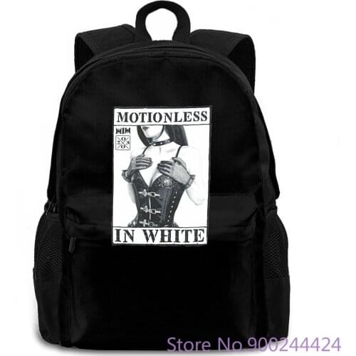 Motionless In White Dominatrix Image White New Official Soft MIW women men backpack laptop travel school adult