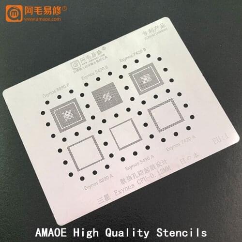 Exynos 7885/9820/980/8890/5430/7420/7880/8895/9810/3475/7580/3470/7570 For Samsung CPU BGA TIN Reballing Stencil Solder Template