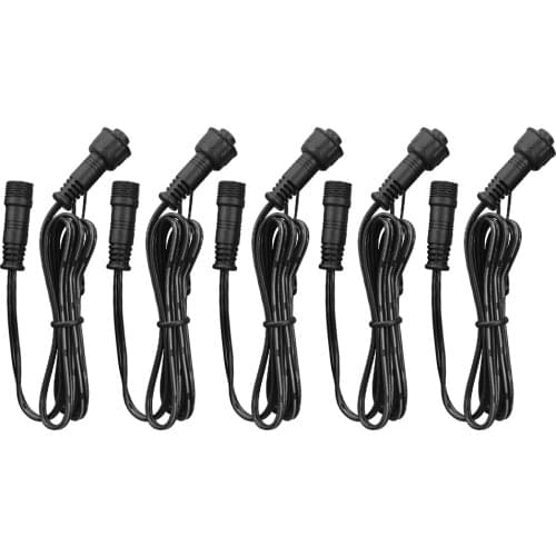 Tomshine Extension Cable Wire 5 Pack 1M/ 3.3Ft 2Pin with Male and Female Connectors IP67 Water Resistance for Deck Light