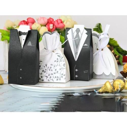 Wedding Table Decorations Wine Glass Cup Cover Bride Groom Badge Wedding Candy Box DIY Bridal Shower Bachelorette Party Supplies