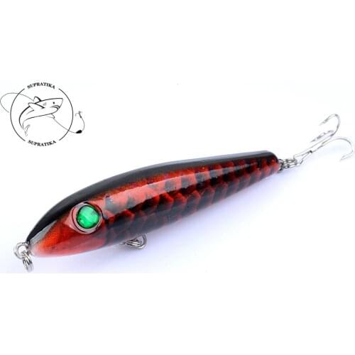 1Pcs 9.5cm/11.6g Top-Water Pencil Lures Lifelike Artificial Hard Fishing Baits With 3D Eyes 6# Treble Hook Wobblers For Fishing