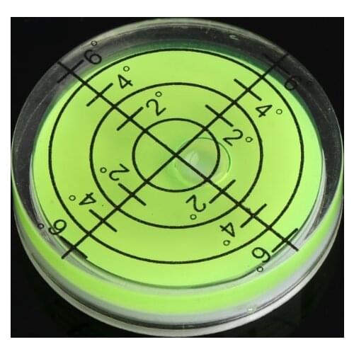 1Pc Bulls-eye Bubble Degree Marked Surface Spirit Level For Camera Circular 32x7mm W315