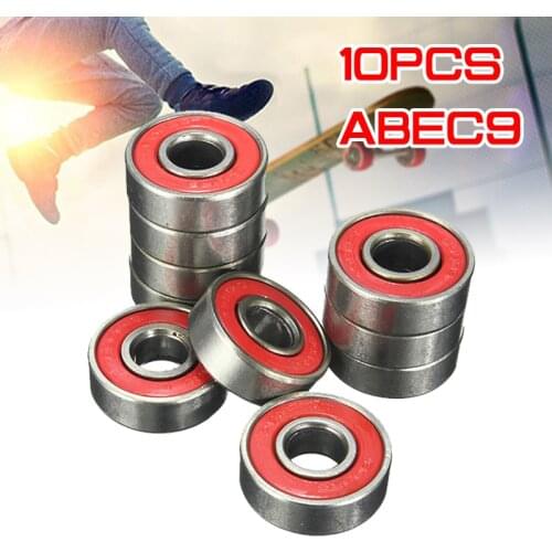 10x ABEC-9 608 2RS Inline Roller Skate Wheel Bearing Red Sealed 8x22x7mm Shaft Bearing Anti-rust Skateboard Wheel Miniature Tool