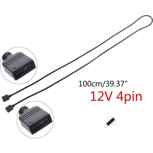 12V 4Pin AURA RGB Extension Adapter Cable Motherboard to RGB Connector Splitter Hub Cord for PC LED Light Strip1