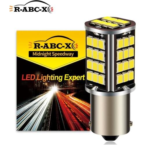 2PCS 0.38A 1156 BAU15S LED Light White Reverse Parking Lamp Bulb 6V 10-30V Motorcycle LED 2835 SMD Car Auto Light Source Backup