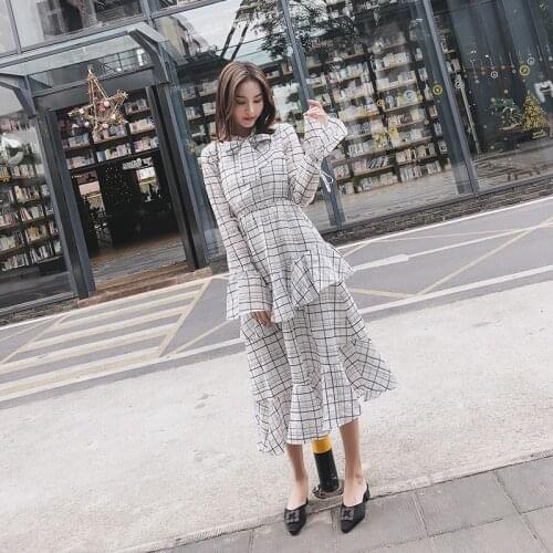 2019 Elegant Women Vintage Princess Floral Lace Party dress Ladies dress on promotion