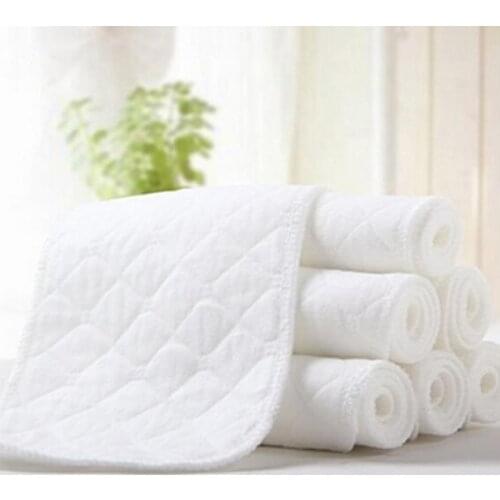 5 Pcs Baby Nappies Reusable 3 Layers Cotton hot sale Cloth Diapers Baby Infant Newborn Cloth Diaper Nappy Liners Insert