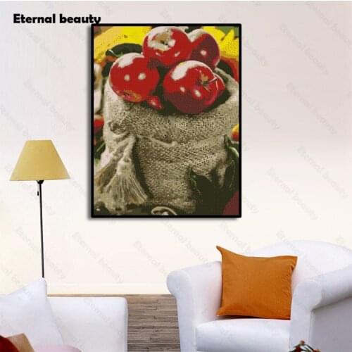 5D Diamond Painting Fruit Full Square Drill Diamond Embroidery Fresh Red Cherry Cross Stitch Kits Mosaic Art Painting Home Decor