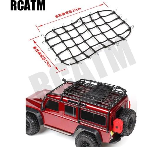 Luggage Net Roof Luggage Rack Rubber Rope Net Bag for 1/10 RC Crawler Car Traxas TRX4