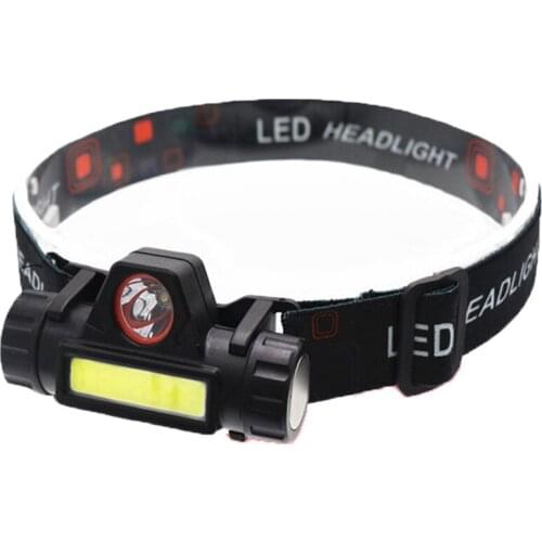 Free Shipping Portable mini XPE+COB LED Headlamp USB Rechargeable Camping Head lamp Fishing headlight flashlight torch
