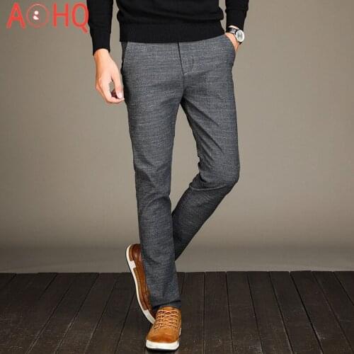 Pants Full Length Cotton Pants Men regular Zipper men pants casual mens business trousers pants men big size 34 36 38
