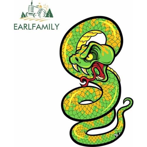 EARLFAMILY 13cm x 7.5cm For Cobra Cartoon Decal Repair Car Sticker Vinyl Material Motorcycle Scratch-Proof For JDM SUV RV