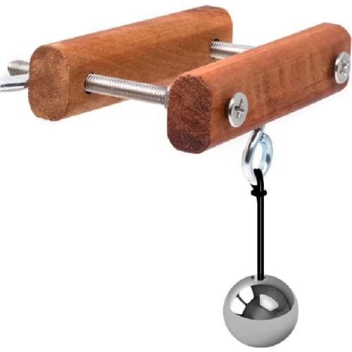 Cock Ring Wooden CBT Device For Male Testicle Crusher Scrotum Pendant Ball Sex Toys Testicles Stretcher Penis Weight Training