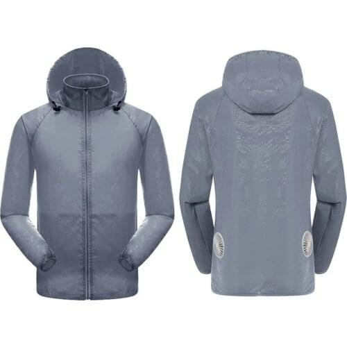 Summer Sport Fan Air Condition Cool Man Woman Travel Ultralight Brand Outdoor Vest Clothes Jacket Sun Windbreaker Fishing Work