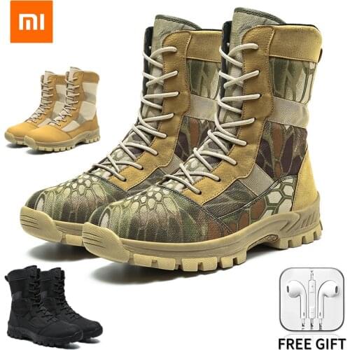 Xiaomi Youpin Large Men Boots 39-45 High Top Mens Shoes British Style Martin Boots Winter Thick Bottom Waterproof Tooling Boots