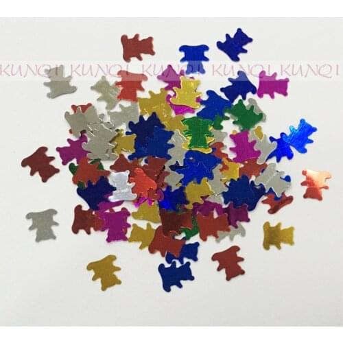 New 8mm 1200pcs /lot Bear Flat Sequin Sewing,Wedding Craft,Women Kids DIY Garment Accessory SWH07