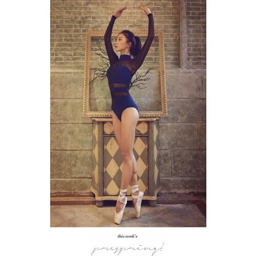 New Women Ballet Leotard Sports Mesh High Quality Nice Ballet Dancewear Jumpsuit with pad