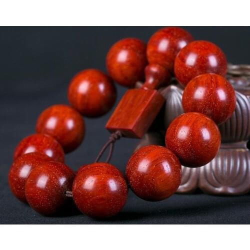Lobular red sandalwood rosewood crafts Beads Bracelet