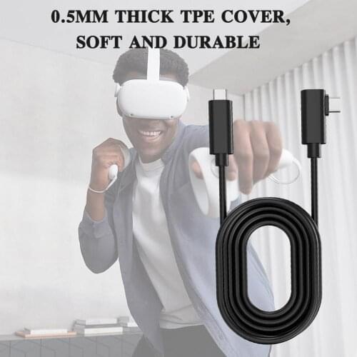 Oculus Quest 2 Line Oculus Headset VR Cable PC VR and Fast Data Transfer Virtual Reality Charge Gen1 USB3.2 Quest Link Type I1O6