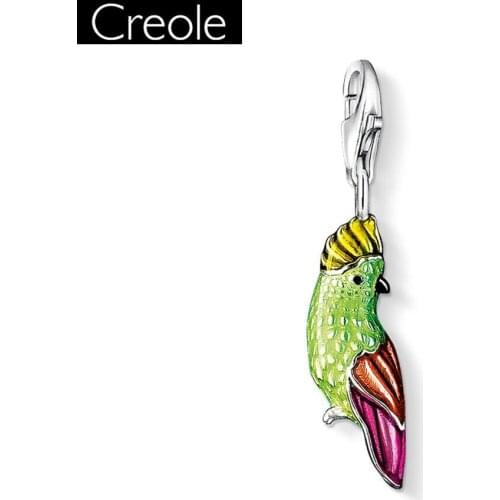 Charm Pendant Cockatoo Bird,2018 Fashion Jewelry Trendy Real Authentic 925 Sterling Silver Gift For Women Men Fit Bracelet