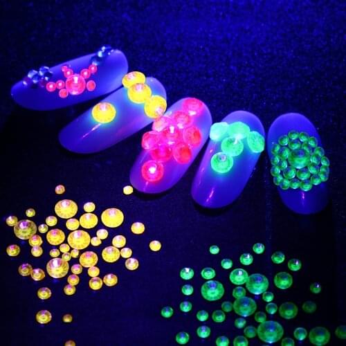 Luminous Round Flatback 1440pcs Mixed YN Series Nails Rhinestones Crystal Shiny Stones for Women Nails Decoration Phone Shells