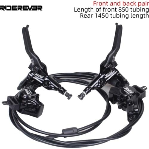 RDEREVER Disc Brake Aluminum alloy Brake Material 2-Piston Resin Pads Bike Hydraulic Disc Brake Left & Right 850mm 1450mm