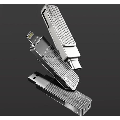 Xiaomi Jessis U Disk 32GB 64GB 128GB Dual USB Flash Drive Type-C OTG USB 3.1 USB Flash Drive for Phone Tablet PC MAC
