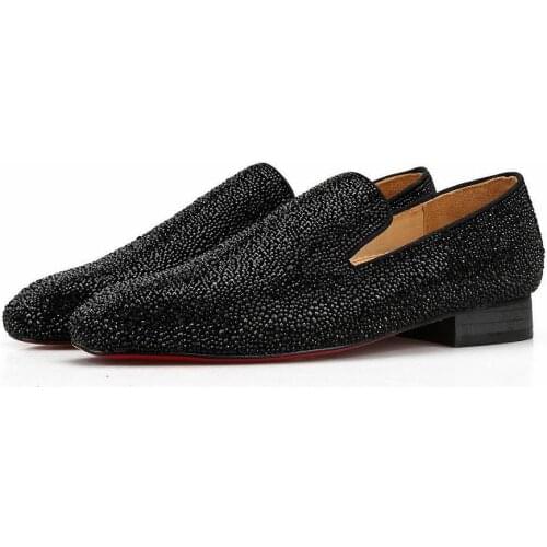 Evening Full FACE diamond decoration comfortable fashion US 5-12 Mens flannelette wedding career work party dance shoes