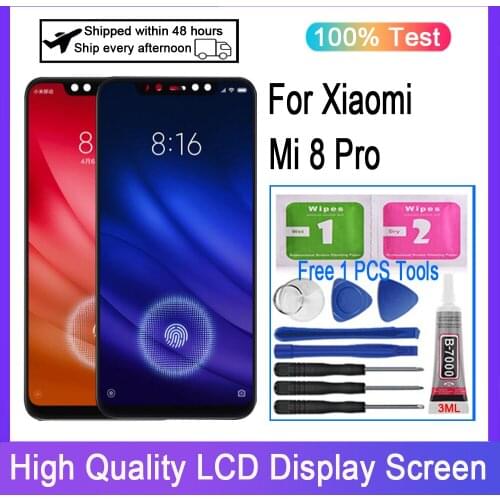 6.21" inch AMOLED For Xiaomi Mi 8 Pro LCD Display Touch Screen Digitizer Assembly For Mi 8 Explorer LCD Replacement