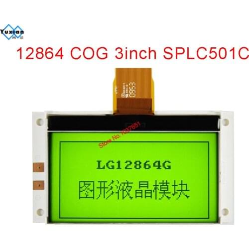 LCD module 12864 128*64 COG screen SPLC501C 30PIN green LG12864G