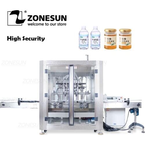 ZONESUN Pneumatic Automatic Ex-proof Liquid Paste Alcohol Kerosene Cream Servo Filling Machine ZS-VTFM1 Cosmetic Bottle Filler