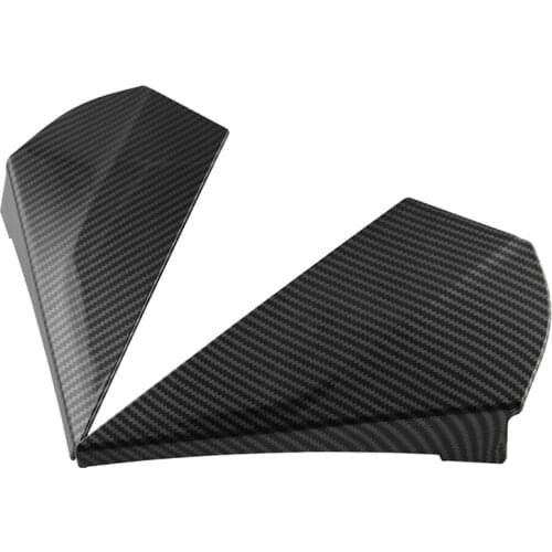 1Pair Carbon Fiber Style Rear Window Side Spoiler Wing Strip Protection Trim for Toyota C-HR CHR 2016-2019