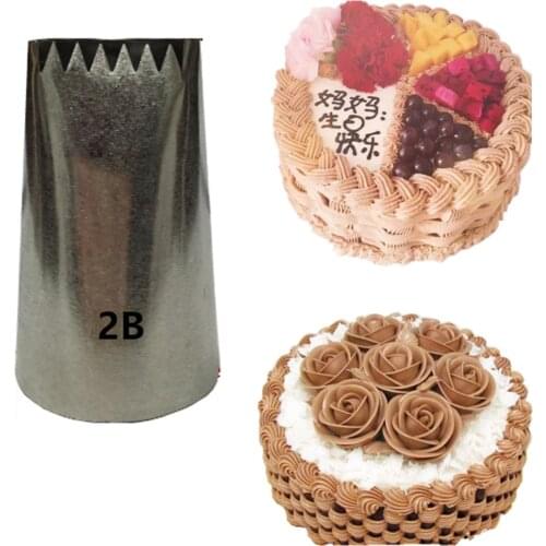 1 PCS Stainless Steel cake Icing Piping Nozzle Pastry Tips For Sugar Craft Cake Cream Cupcake Decorating Tools Basket Weave Tips