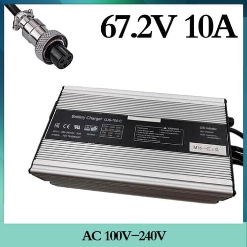 1PC lowest price 672W 67.2V 10A Charger for 15S 60V Lithium Li-ion Battery Charger bike bicycle electric bike battery