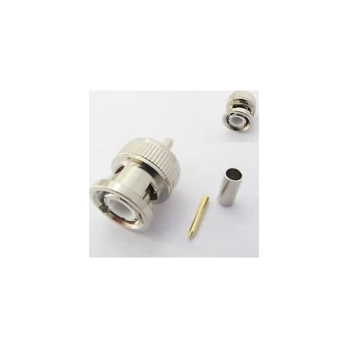 10pcs BNC Crimp Male Plug For RG174 RG316 RG179 LMR100 Cable RF adapter