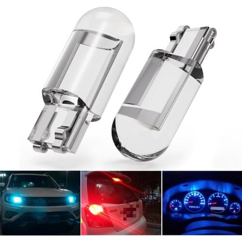 100/50/30PCS Car T10 Led Bulbs COB W5W 194 168 Auto License Plate Light Instrument Lamp Acrylic Wedge Parking Bulbs Car Styling