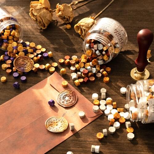 100Pcs Multicolor Octagon Stamps Lacre Wax Vintage Wax Tablet Pill Beads for Envelope Wedding Wax Seals Ancient Sealing Wax