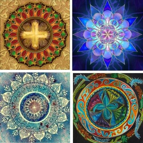 5D DIY Diamond Painting Mandala Flower Full Diamond Embroidery Mosaic Cross Stitch kit Rhinestone Home Decoration Handmads TY796