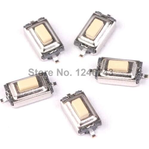200PCS 3*6*2.5 mm 3*6*2.5 mm 3*6*2.5H SMD White Button switch key switch Tact Switch
